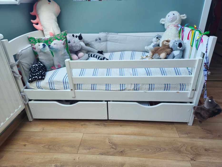 Łóżeczko dziecięce białe z materacem (w cenie) 140x70