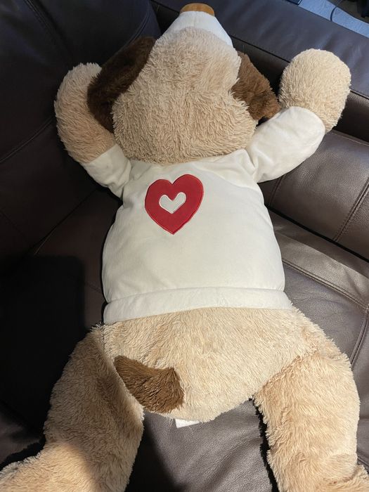 Urso de peluche grande com coração