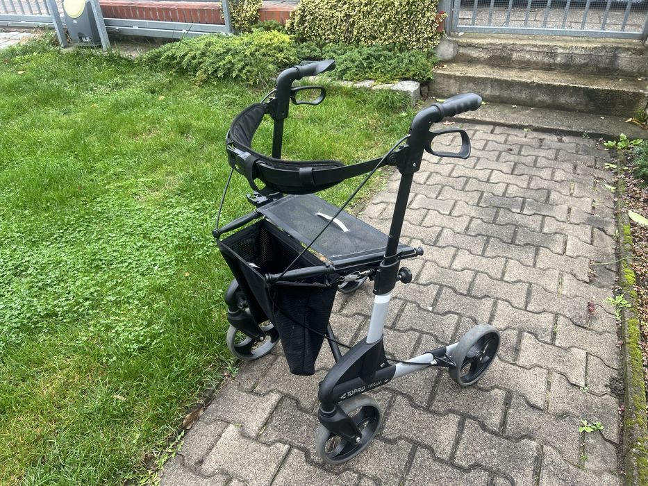 Chodzik balkonik Regulowana wysokosc czterokolowy z siedzeniem