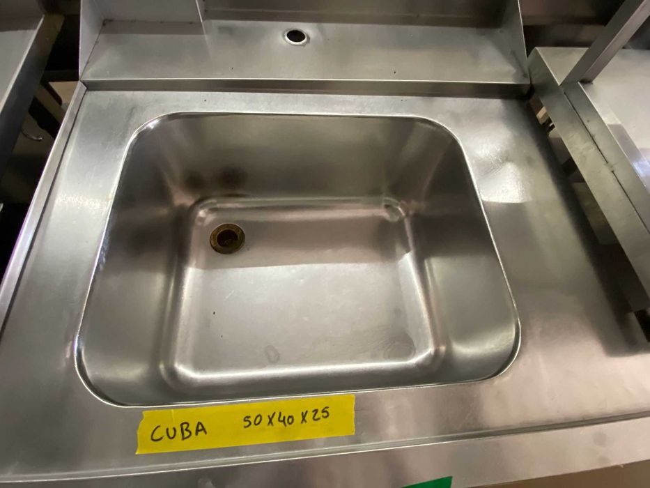 Bancada inox cuba grande meio