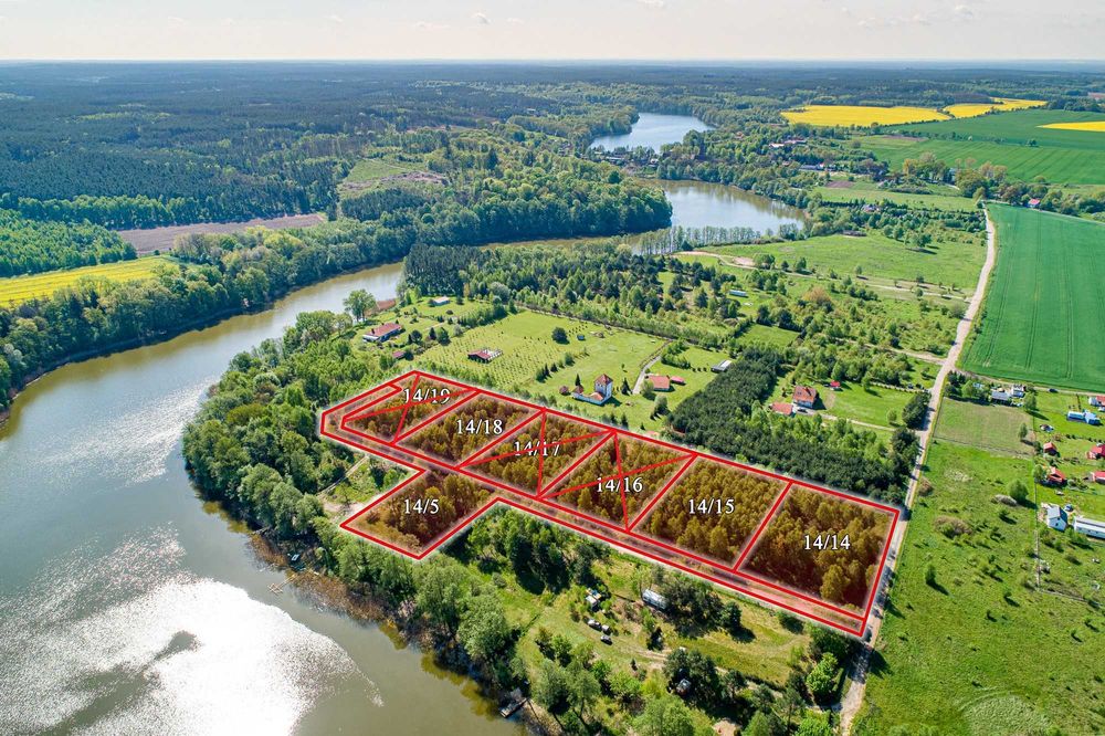 Garbicz działka nad jeziorem