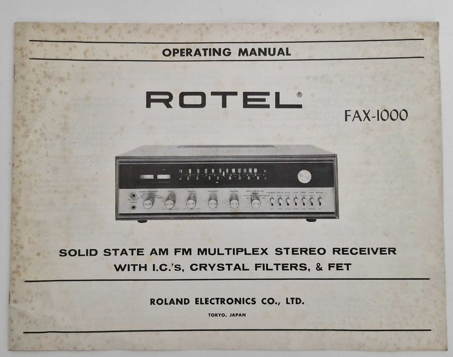 RECEIVER ROTEL - FAX 1000  - Único no mercado  - Coleção