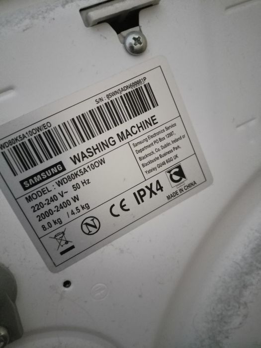 Pralko-suszarka Samsung uszkodzona