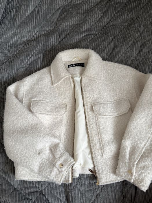 Куртка ZARA біла демісезонна