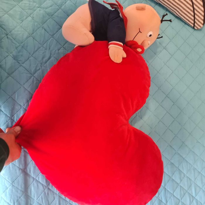 Peluches gato e coração