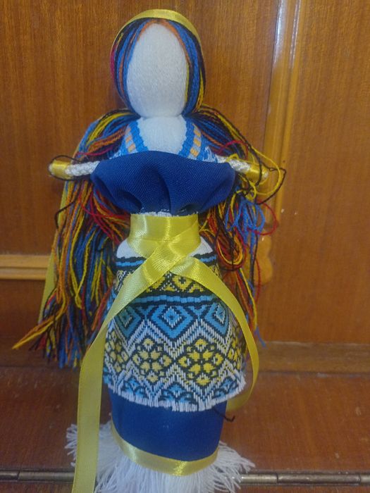 Мотанка лялька жовто-синя