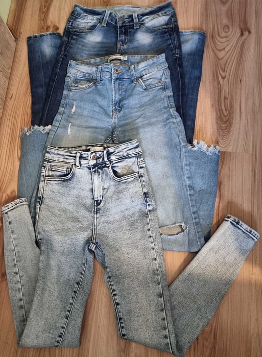 Jeansy spodnie jeansowe dżinsy zestaw 10 szt
