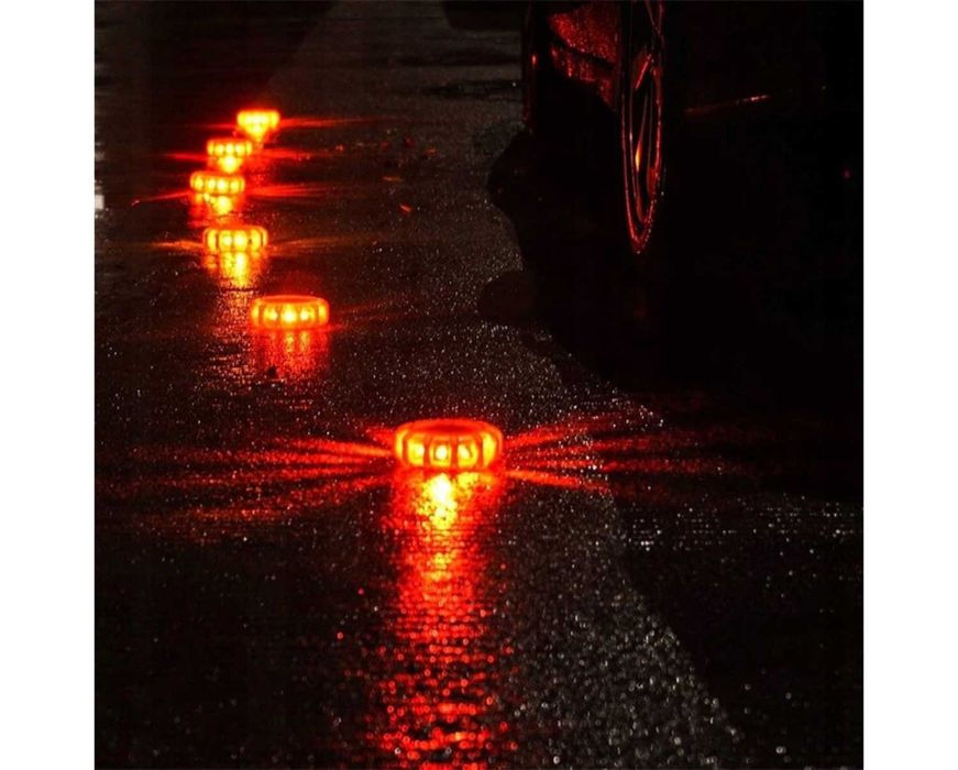 HIT! Lampa Ostrzegawcza LED Flara Magnes 9 Trybów Mocna Widoczna 1.6km