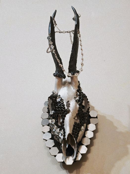 Череп рога косули декор