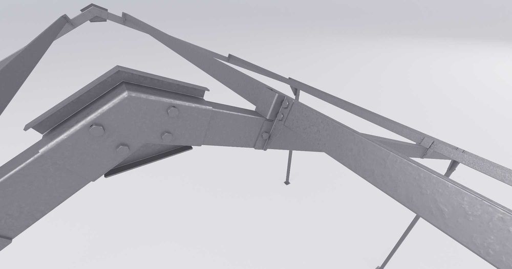 Konstrukcja stalowa 6.5x12x3 hala wiata garaż hangar magazyn