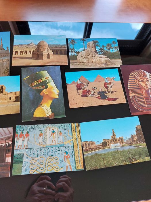 Postais antigos do Egipto, Croácia e Rússia