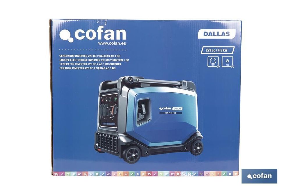 Gerador a Gasolina Inverter, modelo Dallas Novo Embalado