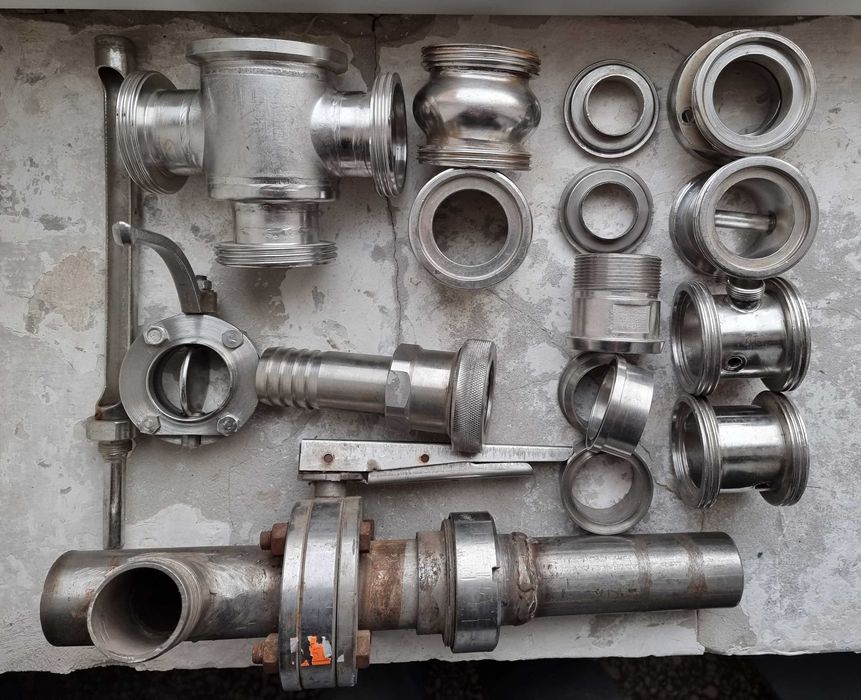 молочный кран,шибер,муфта ду 38-40-50-65-80