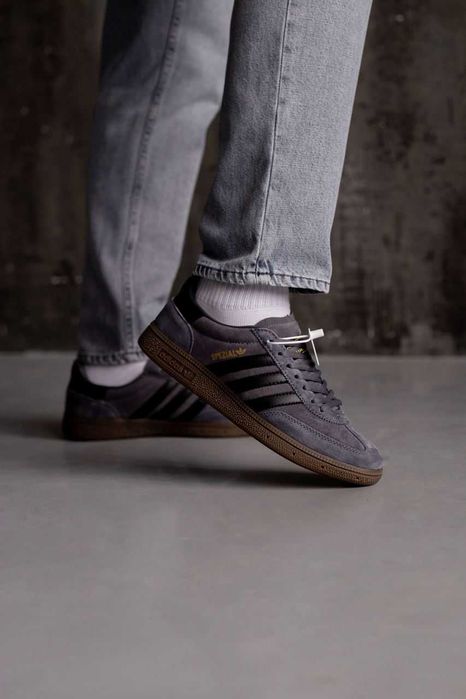 Мужские кроссовки Adidas HandBall Spezial Grey Premium. 41-45