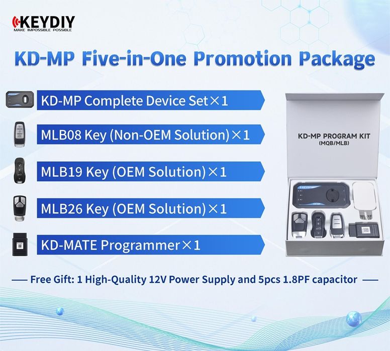 Программатор ключей KEYDIY KD-MP Program Kit 5 в 1