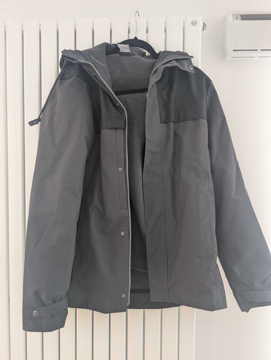 Bardzo ciepła kurtka zimowa Forclaz ciemnoszara rozm M, wodoodporna