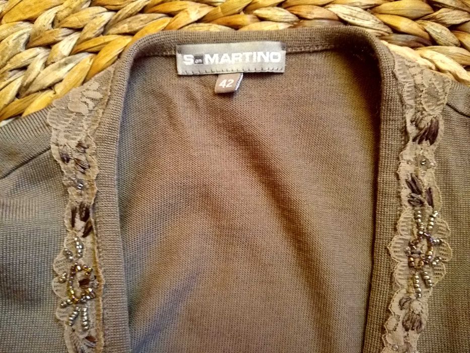 San Martino  Made in Italy  Damski cienki sweter, 100% Merino, Roz. 42