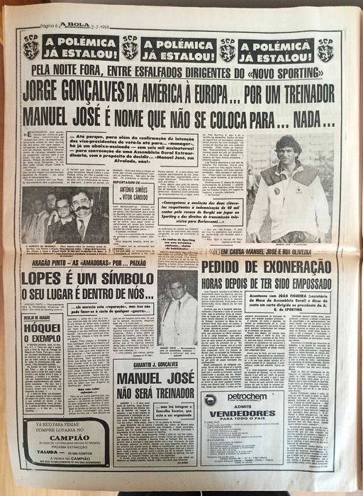 F.C.Porto - Quinito em entrevista e guerra entre F.C.Porto e Benfica - julho 1988