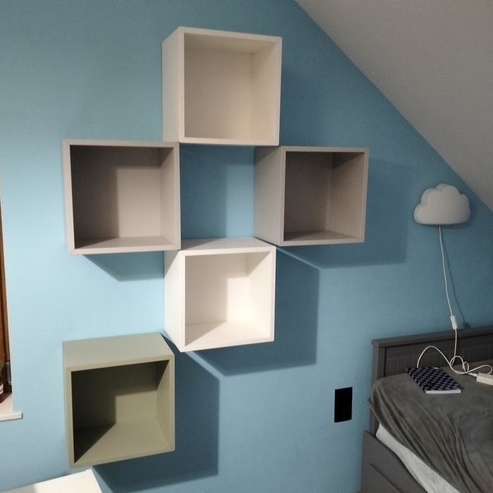 Półki wiszące kwadrat 35x35 5 sztuk