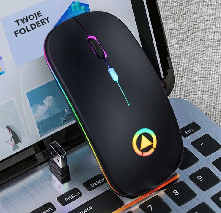 PROSTA MYSZKA Bezprzewodowa Usb łatwa w obsłudze bezinstalacyjna cicha