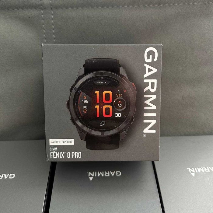 Garmin Fenix 8 Pro 51mm AMOLED Sapphire Carbon Gray DLC Titanium НОВИЙ