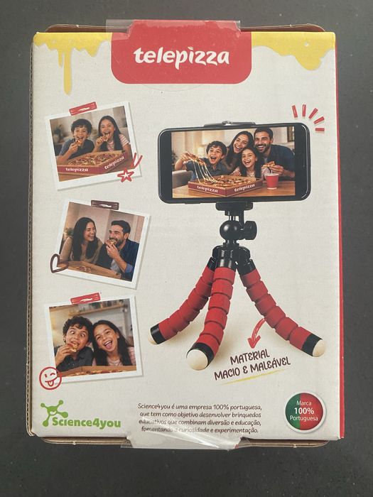 Tripé Flexível para Telemóvel Science4you / Telepizza (Novo)