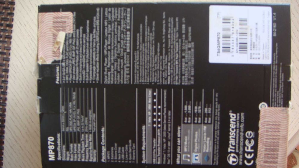 TRANSCEND MP870 Digital Music MP3 MP4 Player FM Radio 4GB плеер