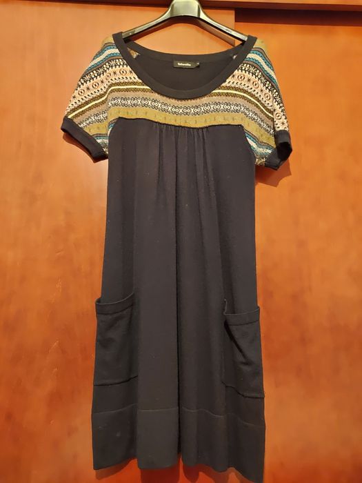 Vestido azul e várias cores, tamanho M da Tintoretto