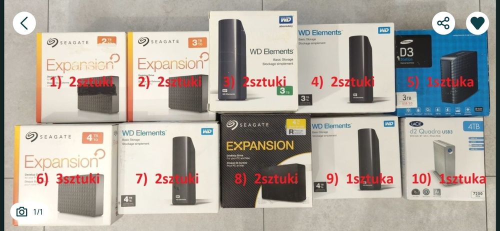 Dysk  zewnętrzny 2 TB  expantion