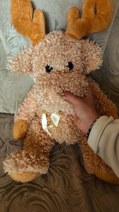 Мягкая игрушка Лось под ёлку плюшевая игрушка олень лось