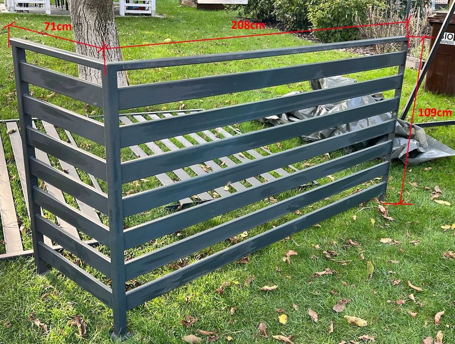 Balustrada balkonowa stalowa, antracytowa