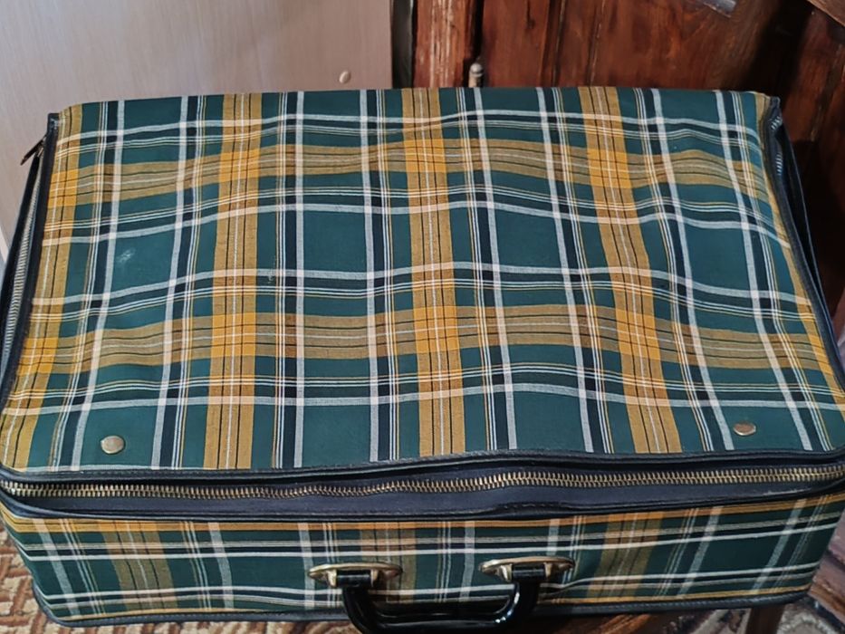 Чемодан валіза тканинна ретро