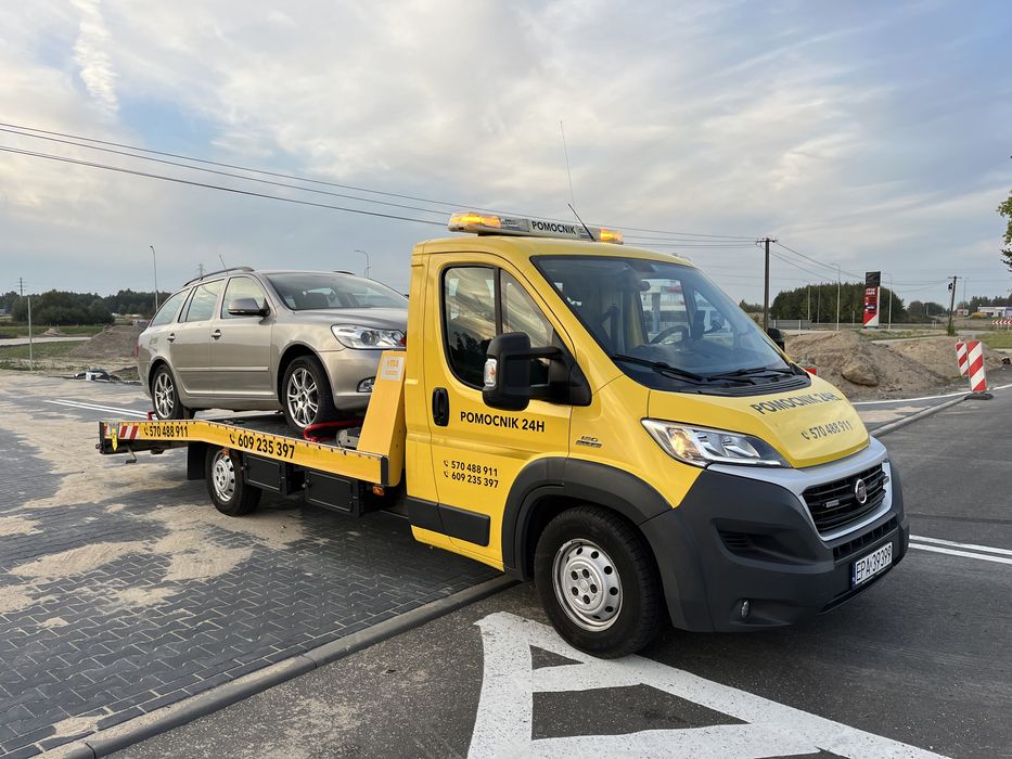 Pomoc drogowa Pabianice laweta s8 s14 holowanie do 14 ton Pomocnik