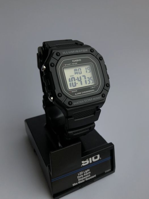 Часы касио годинник касіо Casio watch illuminator W-218H-8AVCF Ø46мм