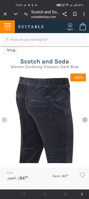 Джинсы (chino вельвет Scotch&Soda jeans w34 stretch.