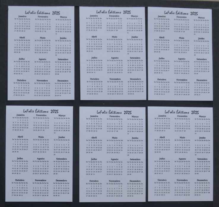 Calendarios de moinhos 6 unidades    - olx X11085