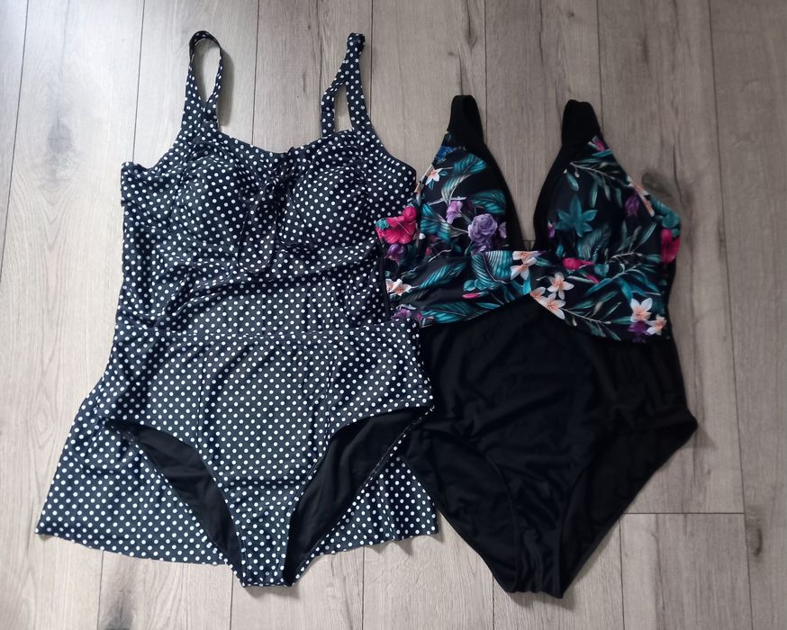 Strój kąpielowy plus size 52, tankini, jednoczęściowy 2 szt.