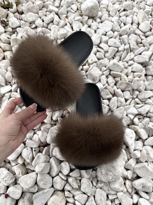 Тапки с мехом , тапулі з натуральним хутром