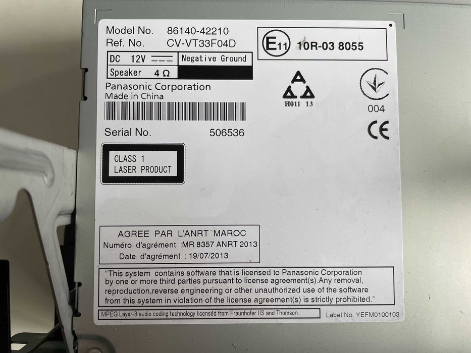 Radio Toyota Rav4 2013-