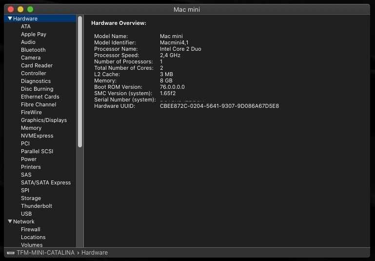 APPLE MacMini 4.1 Core2Duo NVidia SSD 275