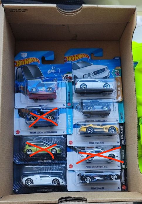 Hot Wheels na Caixa