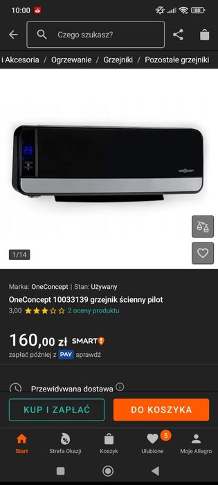 Grzejnik ścienny z pilotem