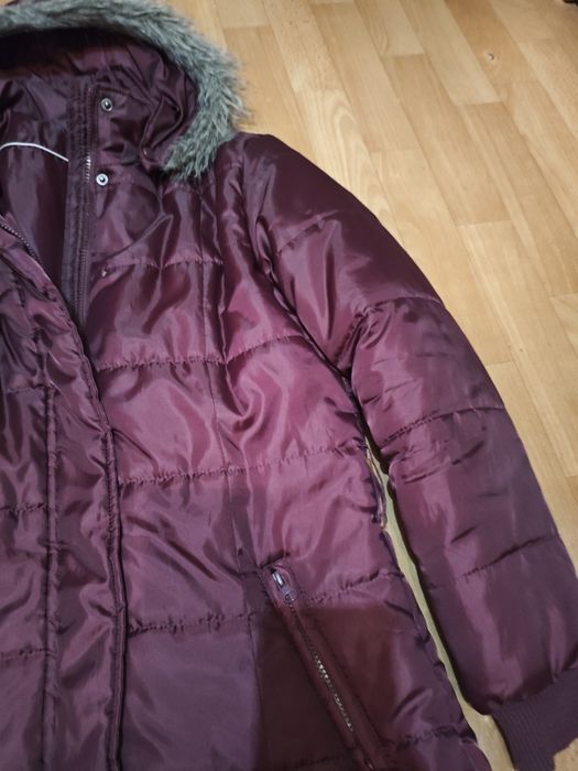 Płaszczyk/kurtka śliwkowa - ciepła - rozm 38/40