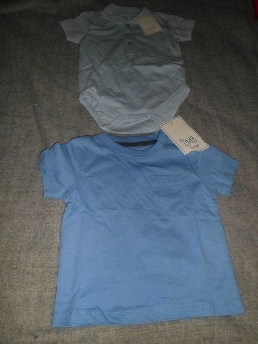 bodws + t-shirts novos com etiqueta para bebe menino