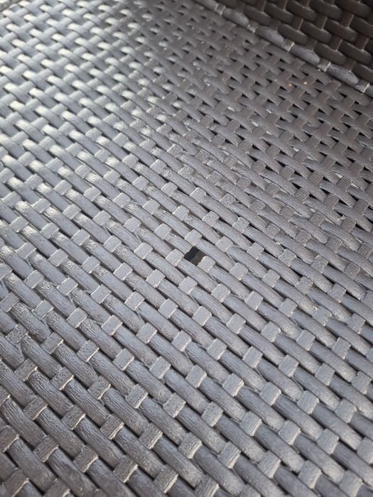 Naroznik ogrodowy z technoratanu  180x180  cm (siedzisko 50cm) 40cm wysokosc siedziska. + nowe pufy