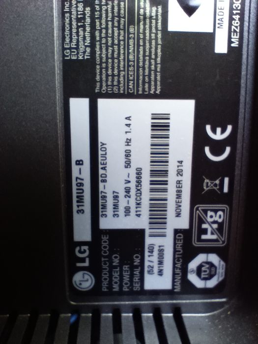 Monitor LG 31mu97-B zbita matryca