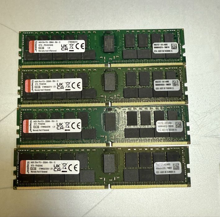 64Gb DDR4 Ecc Reg 3200Mhz Kingston ktd-pe432/64g Серверна память  Ram