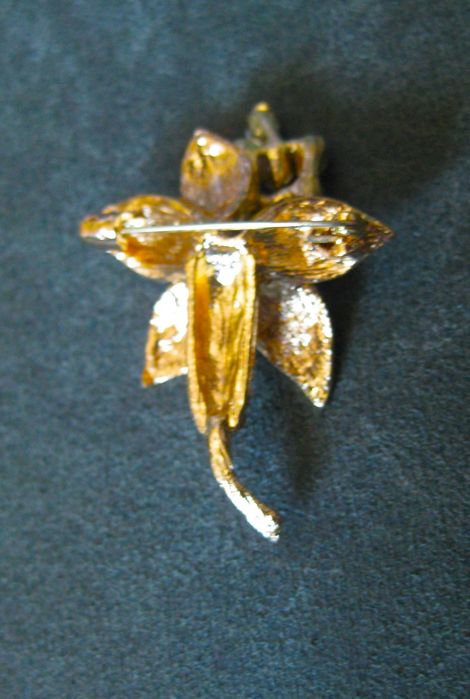 Alfinete / Broche / Pregadeira Flor c/ Cristais NOVO