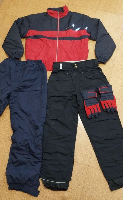 Botas de ski, roupa de neve M-L