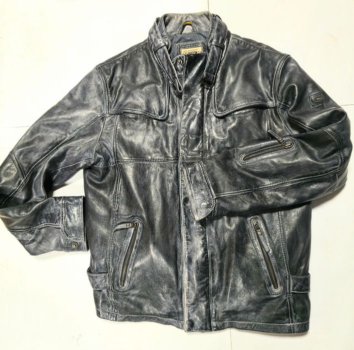 Кожаная куртка CAMEL ACTIV,кожа ягненка ,Индия 50-52р.